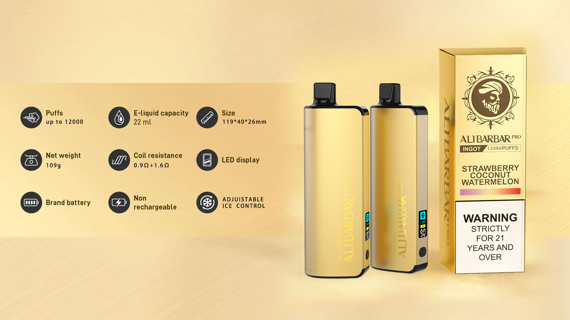 alibarbar ingot 9000 puffs detail (1)